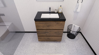 Stanley 30" Freestanding Bathroom Vanity with Reinforced Acrylic Integrated Sink Top