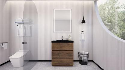 Stanley 30" Freestanding Bathroom Vanity with Reinforced Acrylic Integrated Sink Top