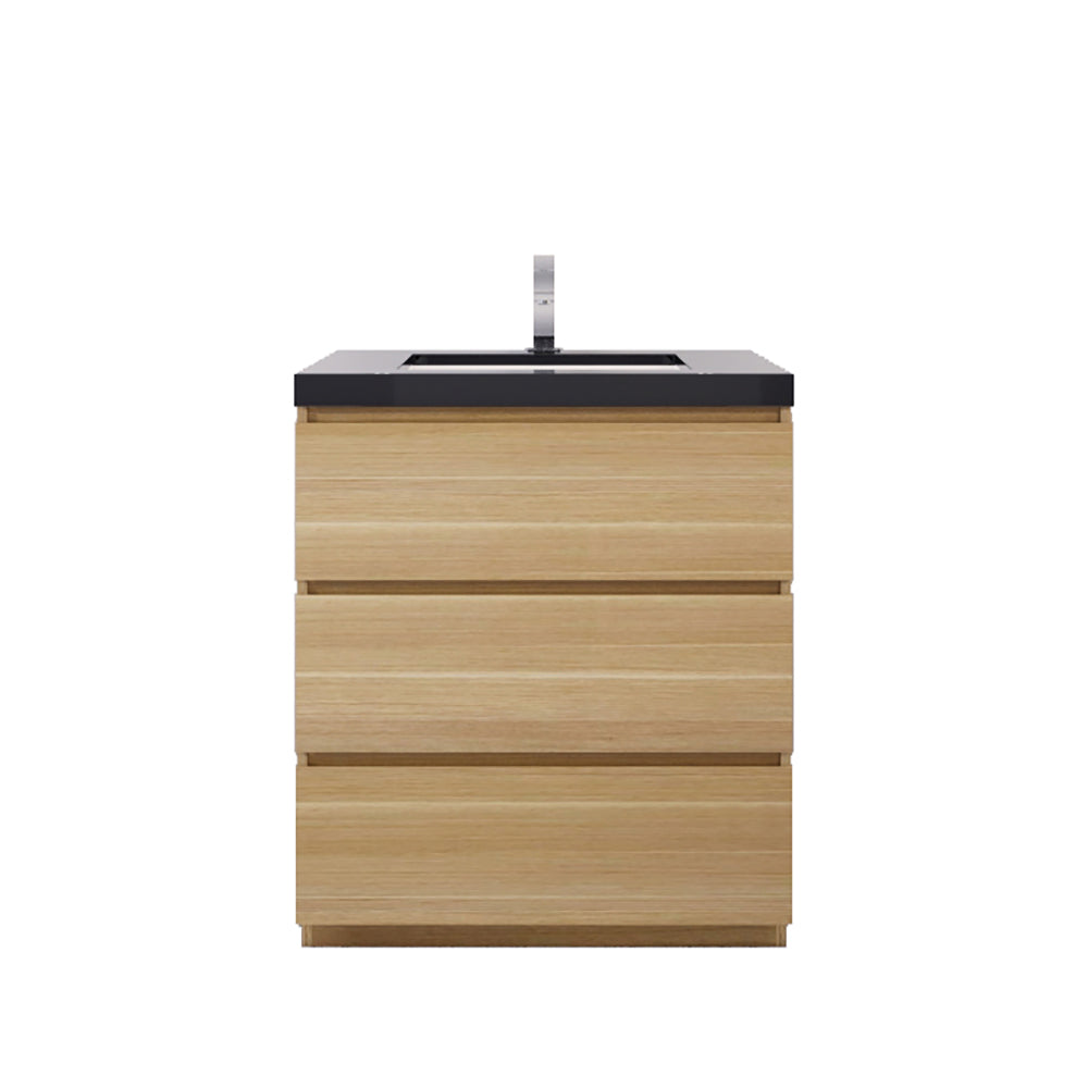 Stanley 30" Freestanding Bathroom Vanity with Reinforced Acrylic Integrated Sink Top