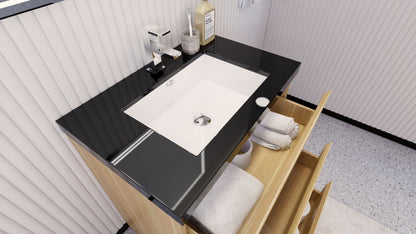 Stanley 30" Freestanding Bathroom Vanity with Reinforced Acrylic Integrated Sink Top