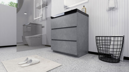 Stanley 30" Freestanding Bathroom Vanity with Reinforced Acrylic Integrated Sink Top