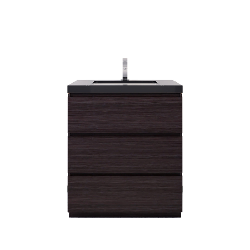 Stanley 30" Freestanding Bathroom Vanity with Reinforced Acrylic Integrated Sink Top