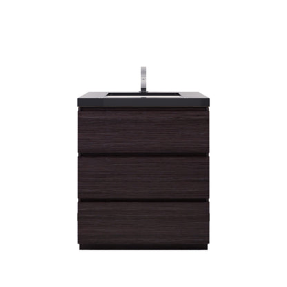 Stanley 30" Freestanding Bathroom Vanity with Reinforced Acrylic Integrated Sink Top