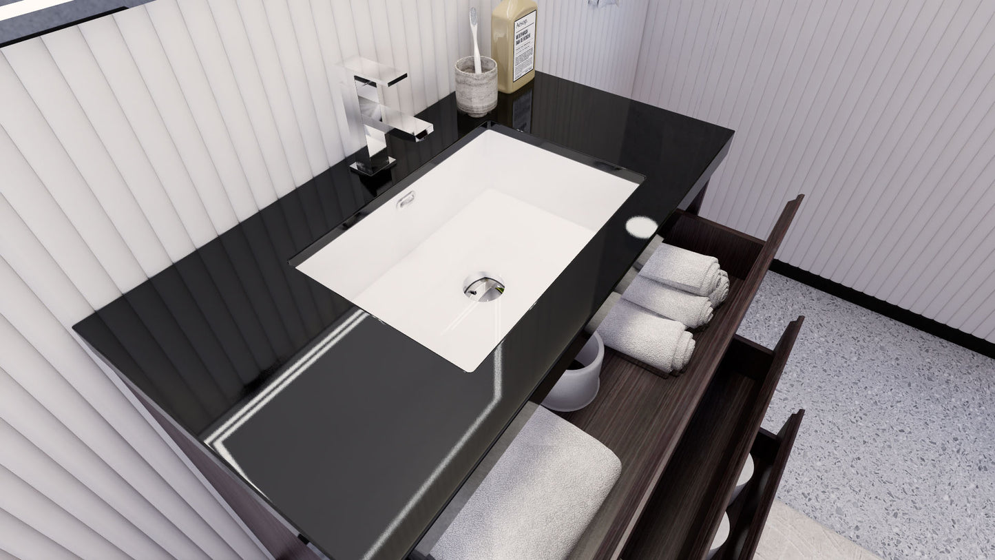 Stanley 36" Freestanding Bathroom Vanity with Reinforced Acrylic Integrated Sink Top