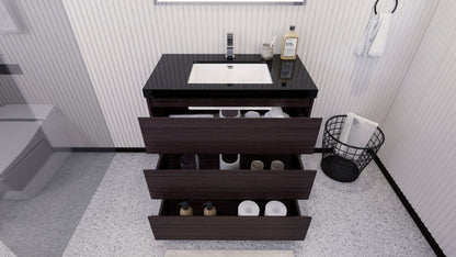 Stanley 36" Freestanding Bathroom Vanity with Reinforced Acrylic Integrated Sink Top