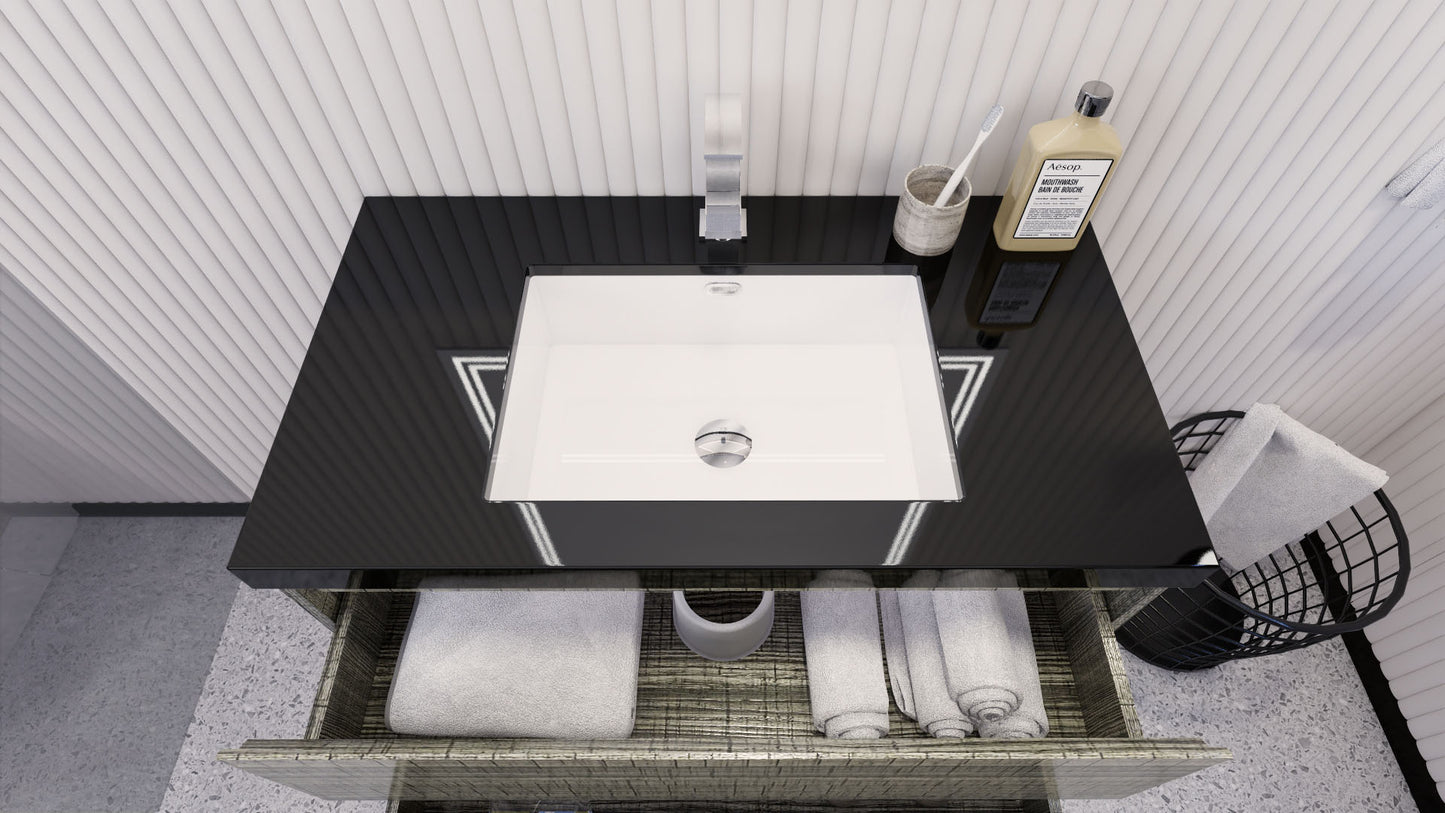 Stanley 36" Freestanding Bathroom Vanity with Reinforced Acrylic Integrated Sink Top