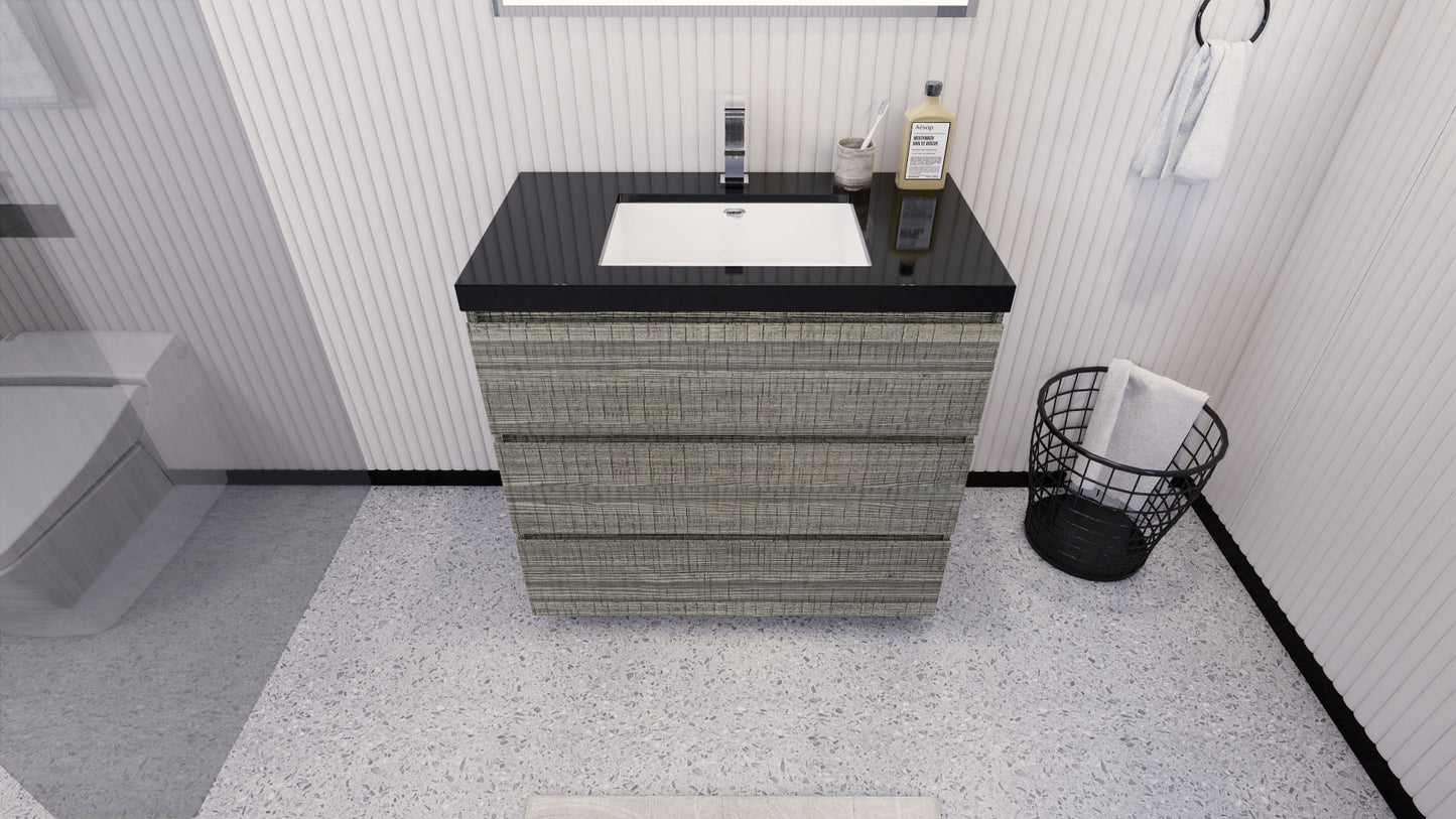 Stanley 36" Freestanding Bathroom Vanity with Reinforced Acrylic Integrated Sink Top