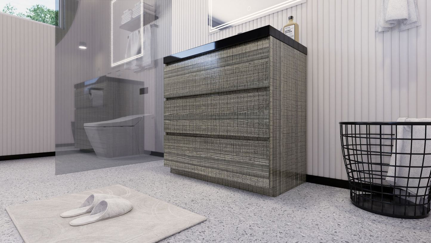 Stanley 36" Freestanding Bathroom Vanity with Reinforced Acrylic Integrated Sink Top