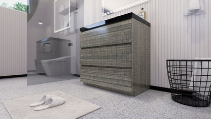 Stanley 36" Freestanding Bathroom Vanity with Reinforced Acrylic Integrated Sink Top