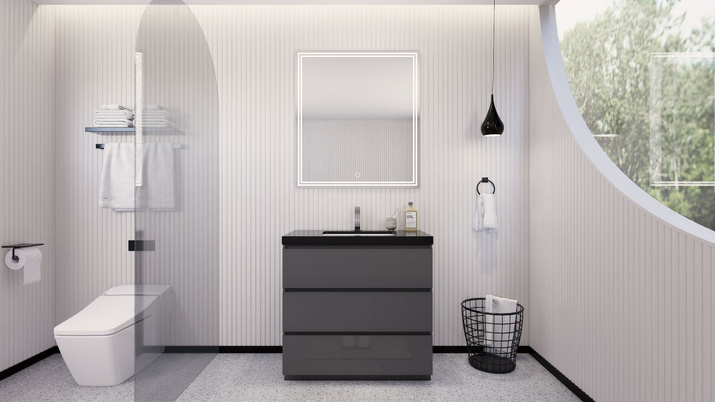 Stanley 36" Freestanding Bathroom Vanity with Reinforced Acrylic Integrated Sink Top