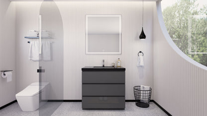 Stanley 36" Freestanding Bathroom Vanity with Reinforced Acrylic Integrated Sink Top