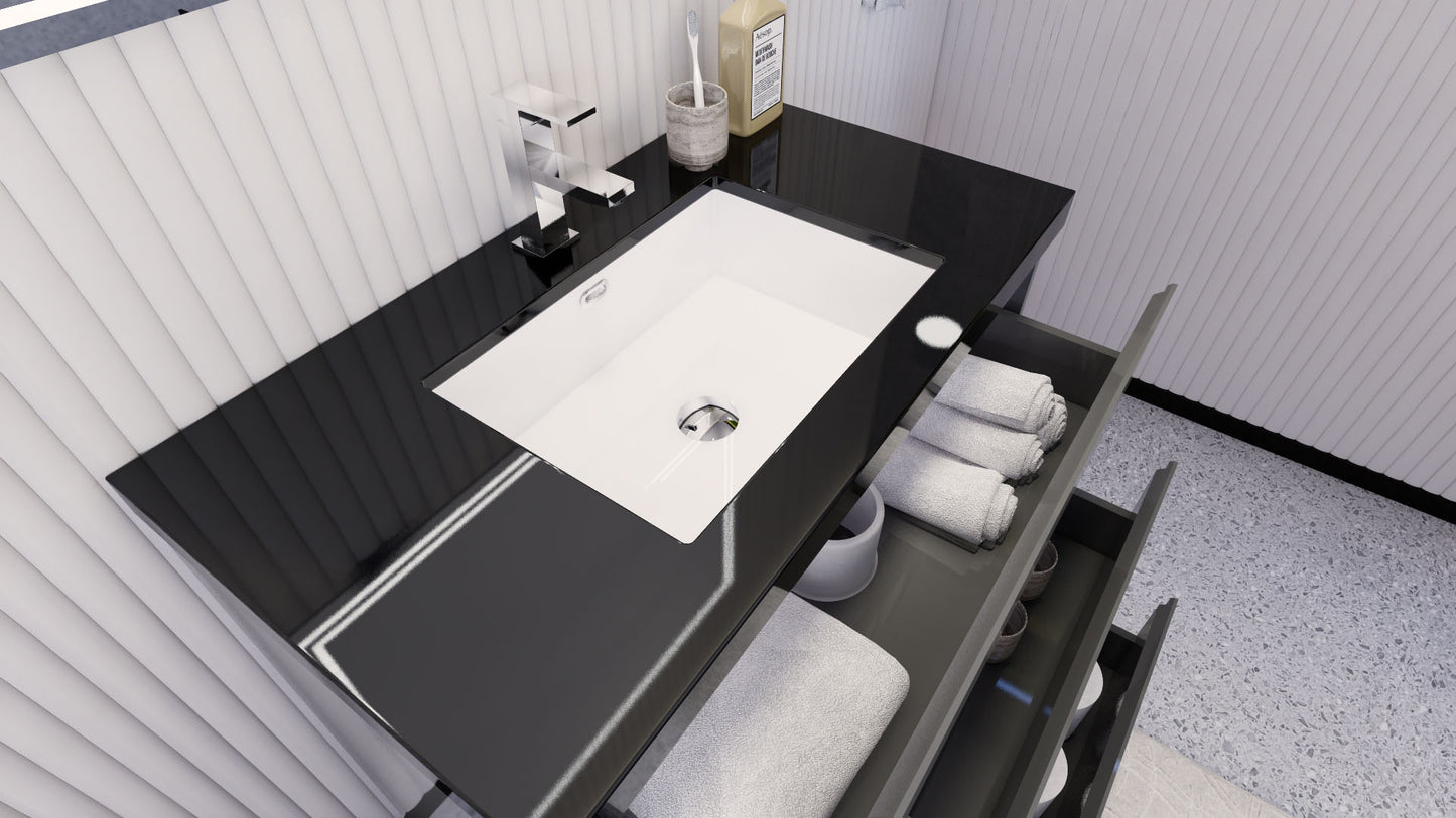 Stanley 36" Freestanding Bathroom Vanity with Reinforced Acrylic Integrated Sink Top