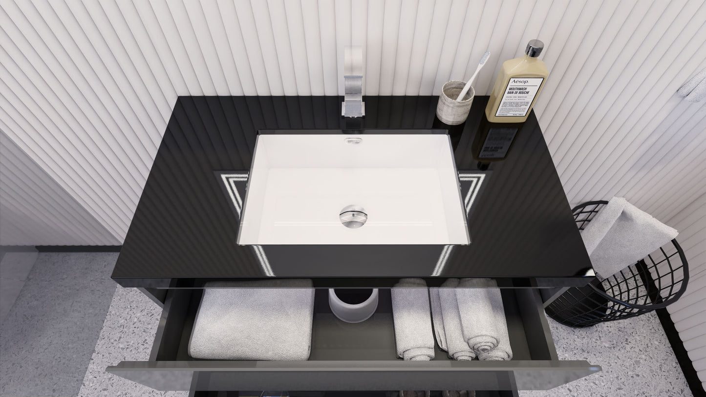 Stanley 36" Freestanding Bathroom Vanity with Reinforced Acrylic Integrated Sink Top