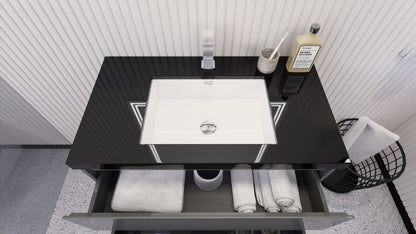 Stanley 36" Freestanding Bathroom Vanity with Reinforced Acrylic Integrated Sink Top