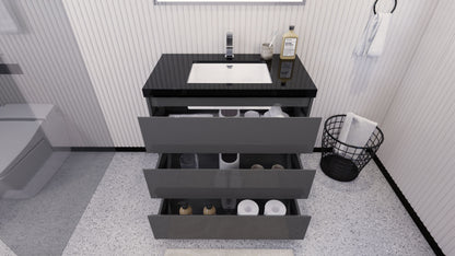 Stanley 36" Freestanding Bathroom Vanity with Reinforced Acrylic Integrated Sink Top