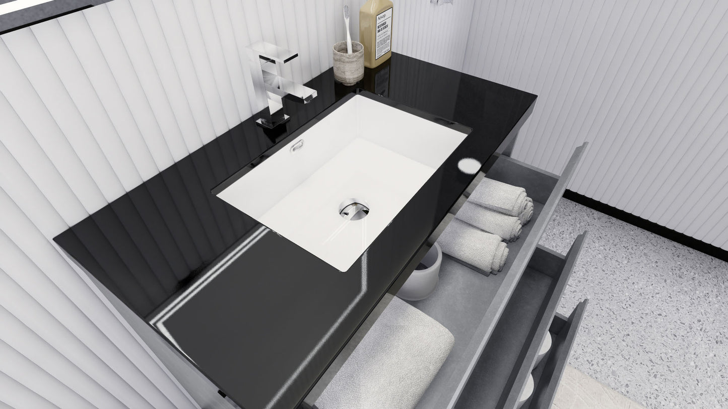 Stanley 36" Freestanding Bathroom Vanity with Reinforced Acrylic Integrated Sink Top