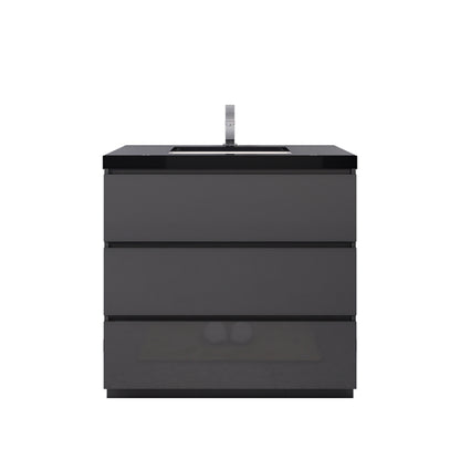 Stanley 36" Freestanding Bathroom Vanity with Reinforced Acrylic Integrated Sink Top