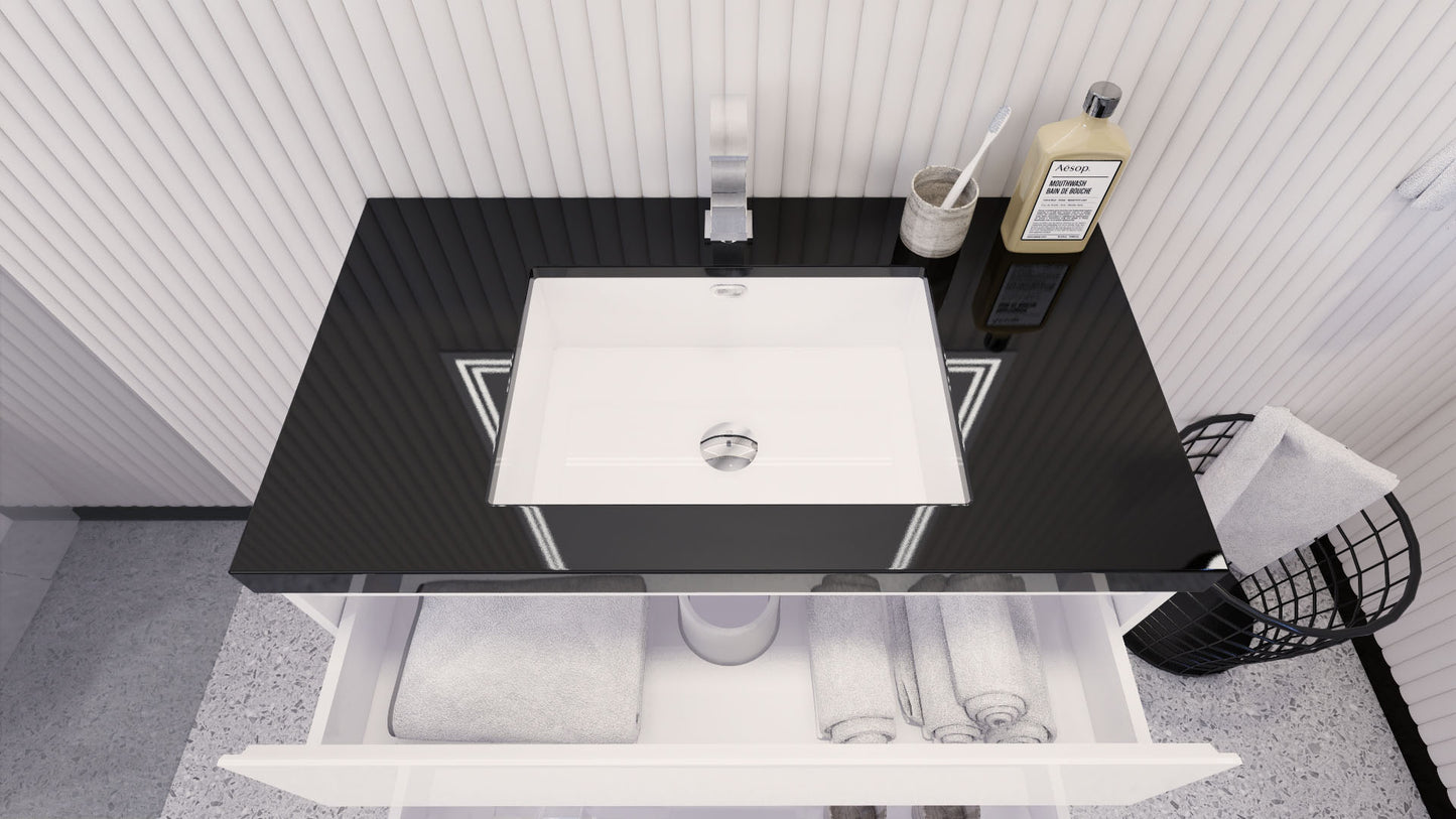 Stanley 36" Freestanding Bathroom Vanity with Reinforced Acrylic Integrated Sink Top