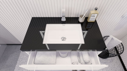 Stanley 36" Freestanding Bathroom Vanity with Reinforced Acrylic Integrated Sink Top