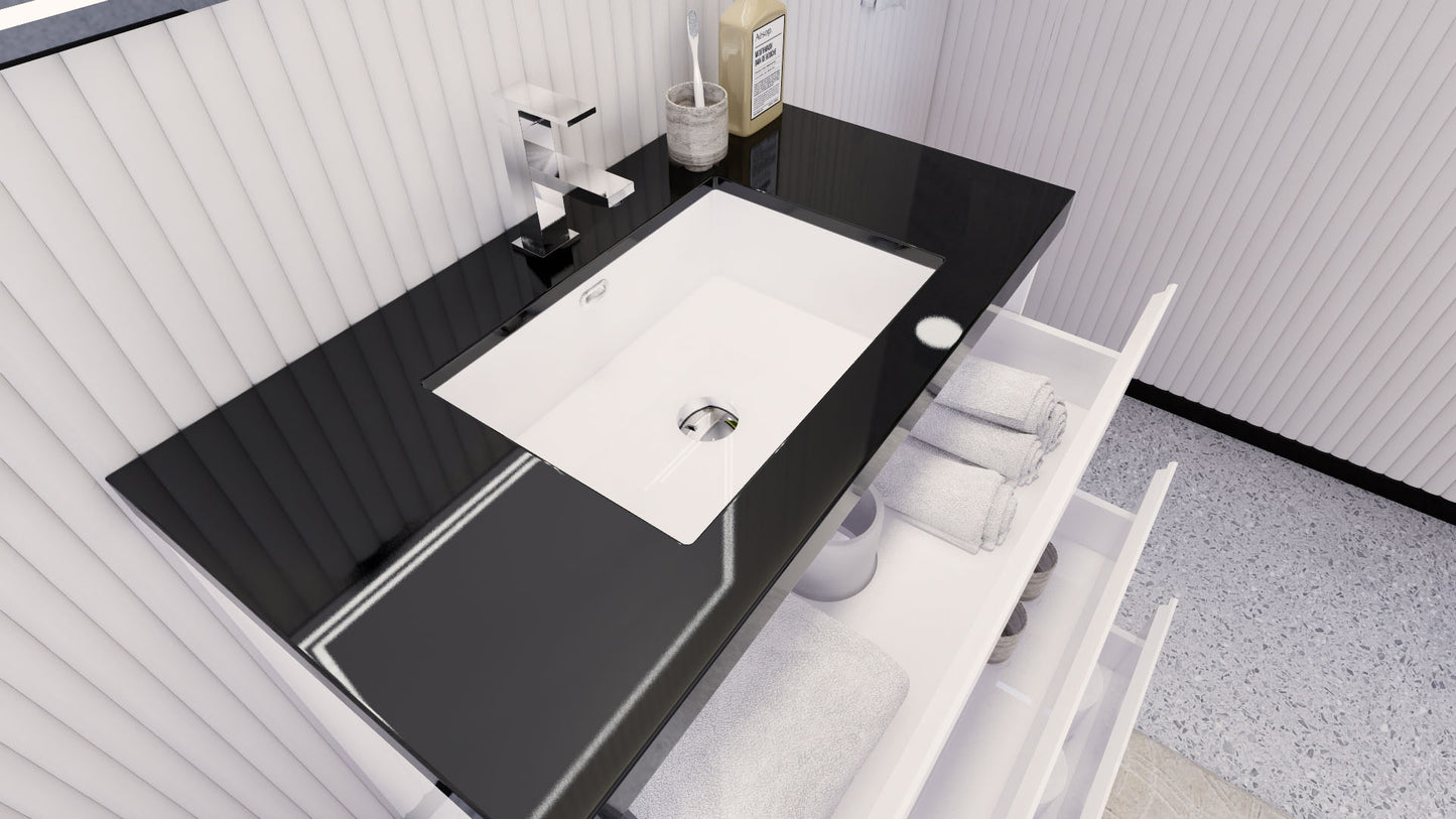 Stanley 36" Freestanding Bathroom Vanity with Reinforced Acrylic Integrated Sink Top