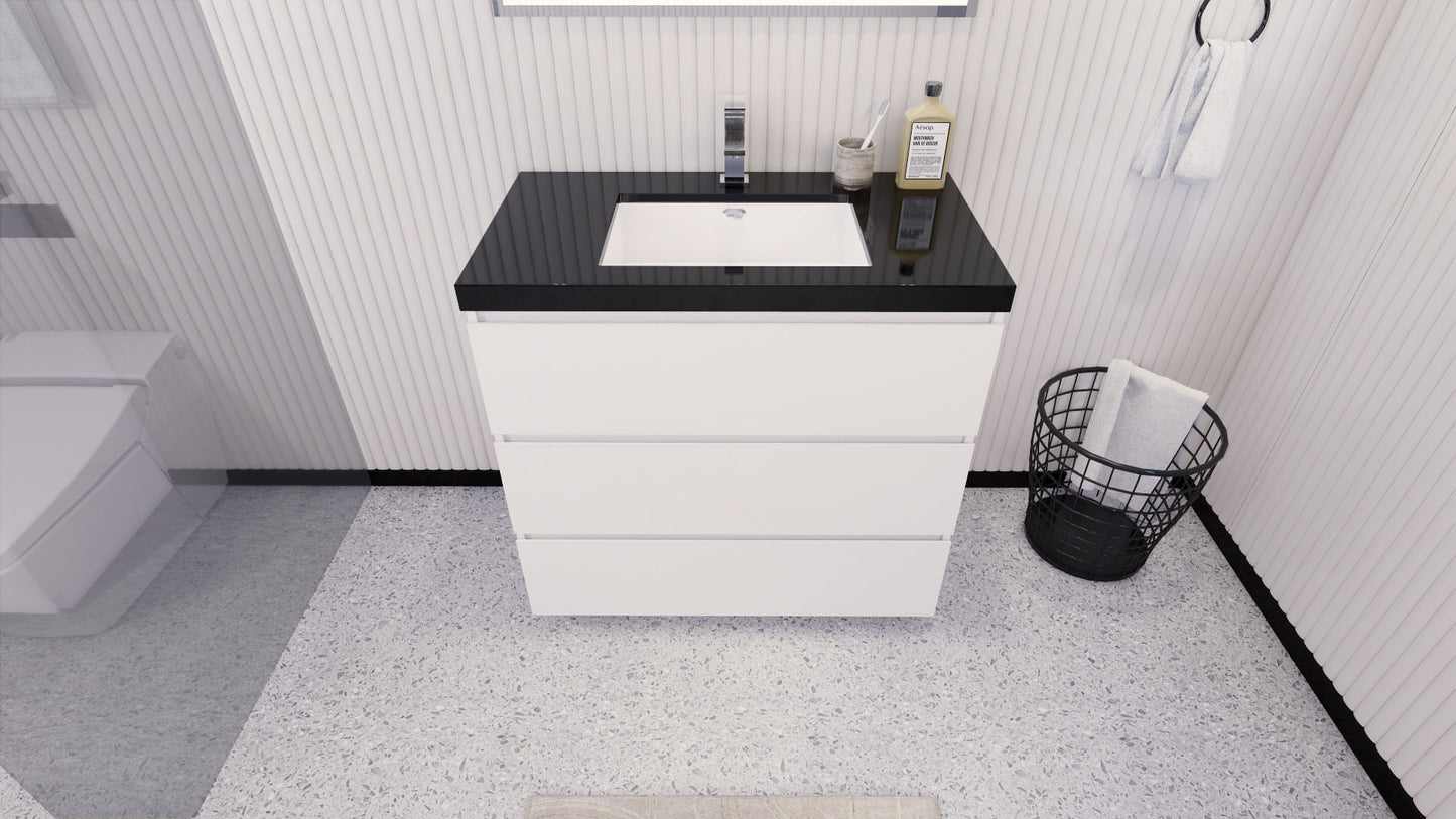 Stanley 36" Freestanding Bathroom Vanity with Reinforced Acrylic Integrated Sink Top