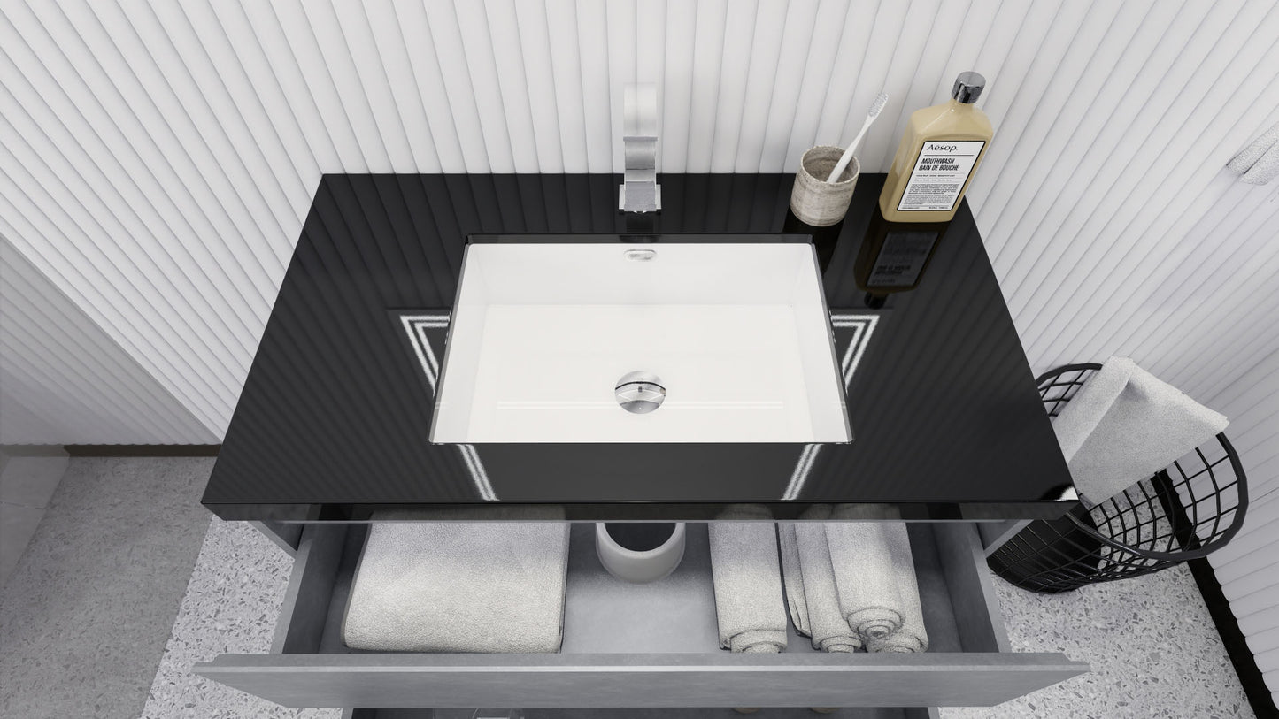 Stanley 36" Freestanding Bathroom Vanity with Reinforced Acrylic Integrated Sink Top