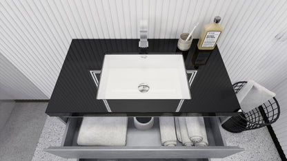 Stanley 36" Freestanding Bathroom Vanity with Reinforced Acrylic Integrated Sink Top