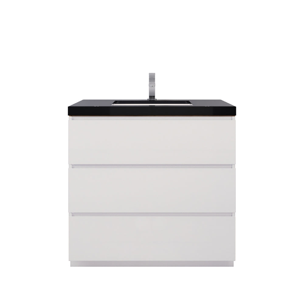 Stanley 36" Freestanding Bathroom Vanity with Reinforced Acrylic Integrated Sink Top