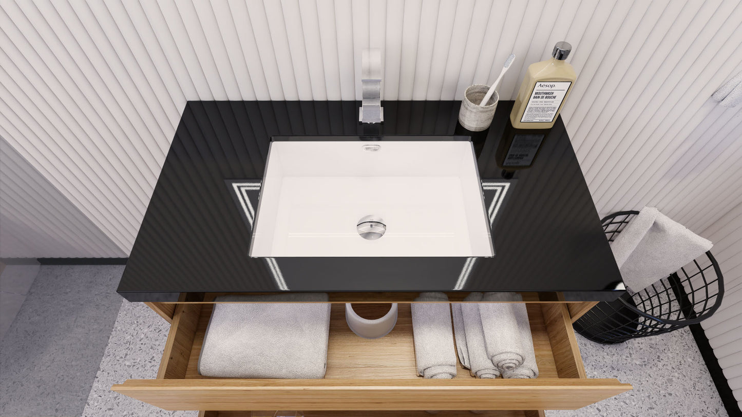 Stanley 36" Freestanding Bathroom Vanity with Reinforced Acrylic Integrated Sink Top