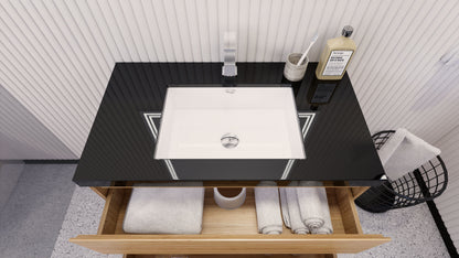 Stanley 36" Freestanding Bathroom Vanity with Reinforced Acrylic Integrated Sink Top