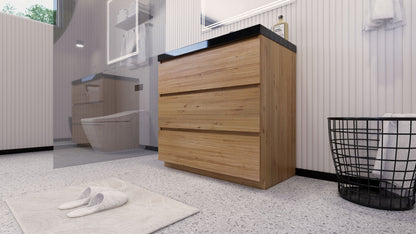 Stanley 36" Freestanding Bathroom Vanity with Reinforced Acrylic Integrated Sink Top