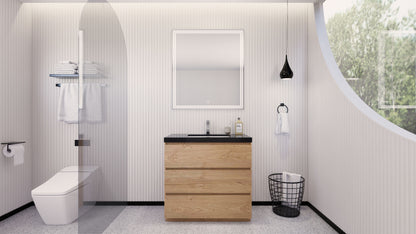 Stanley 36" Freestanding Bathroom Vanity with Reinforced Acrylic Integrated Sink Top