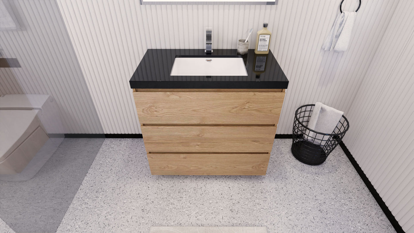 Stanley 36" Freestanding Bathroom Vanity with Reinforced Acrylic Integrated Sink Top