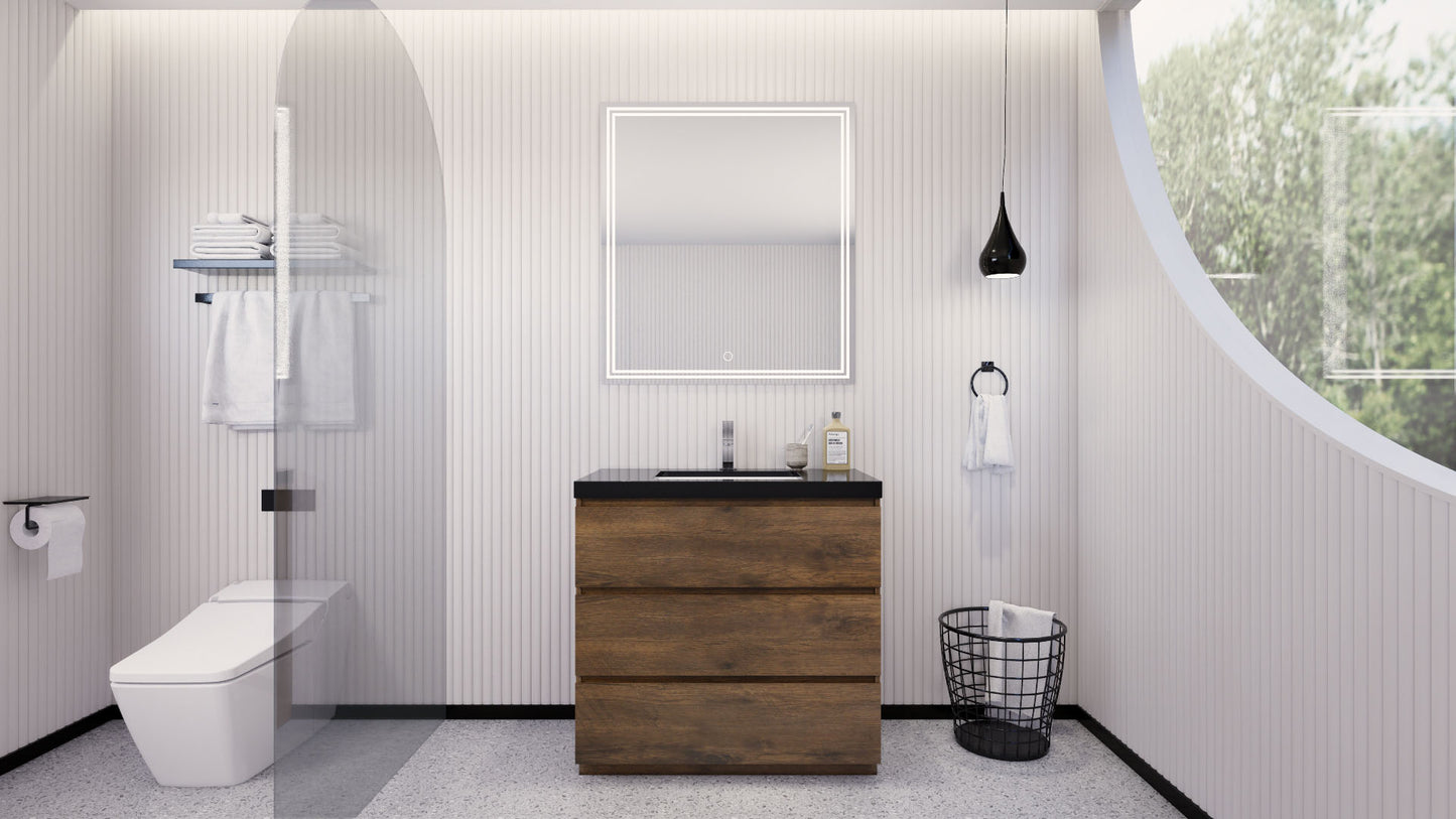 Stanley 36" Freestanding Bathroom Vanity with Reinforced Acrylic Integrated Sink Top