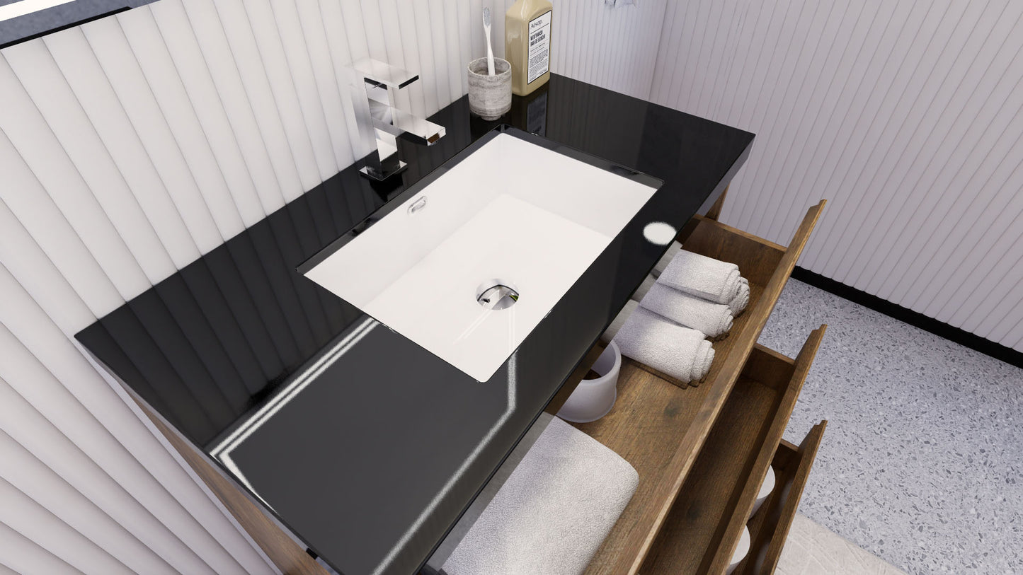 Stanley 36" Freestanding Bathroom Vanity with Reinforced Acrylic Integrated Sink Top