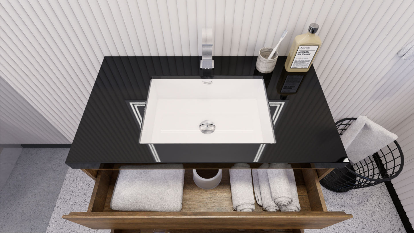 Stanley 36" Freestanding Bathroom Vanity with Reinforced Acrylic Integrated Sink Top