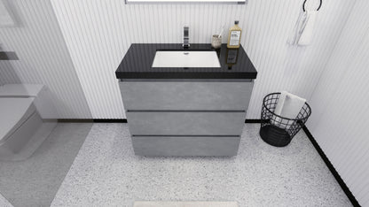 Stanley 36" Freestanding Bathroom Vanity with Reinforced Acrylic Integrated Sink Top