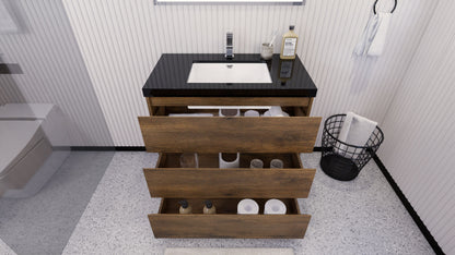 Stanley 36" Freestanding Bathroom Vanity with Reinforced Acrylic Integrated Sink Top
