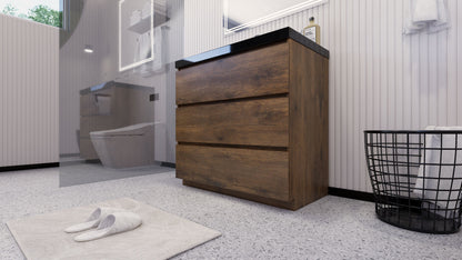 Stanley 36" Freestanding Bathroom Vanity with Reinforced Acrylic Integrated Sink Top