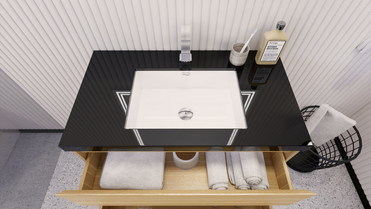 Stanley 36" Freestanding Bathroom Vanity with Reinforced Acrylic Integrated Sink Top