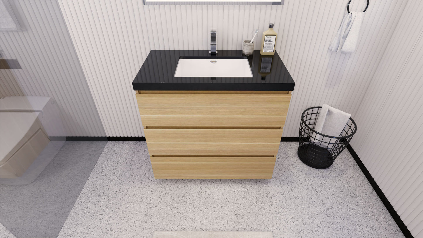 Stanley 36" Freestanding Bathroom Vanity with Reinforced Acrylic Integrated Sink Top