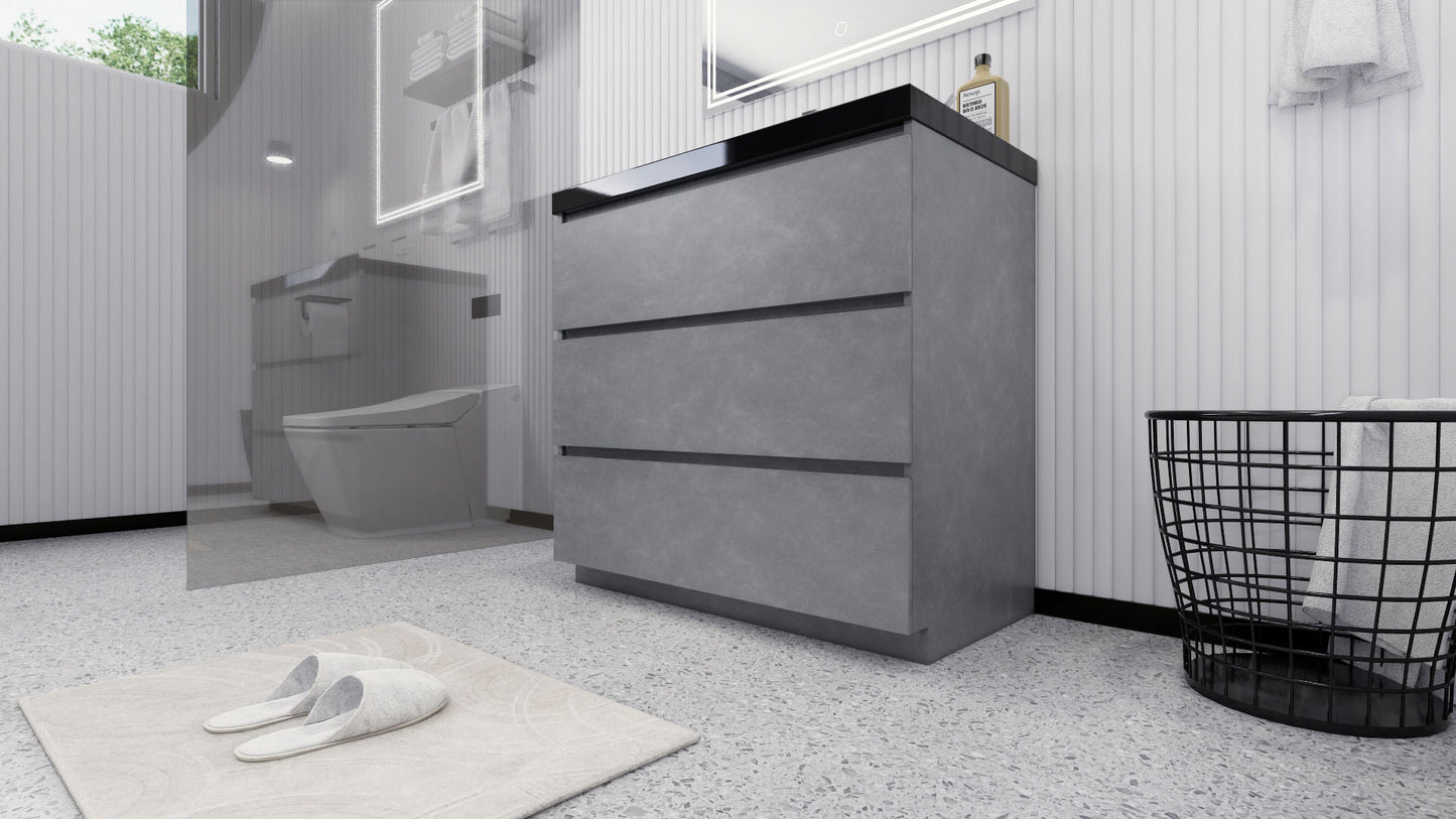 Stanley 36" Freestanding Bathroom Vanity with Reinforced Acrylic Integrated Sink Top