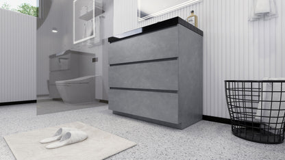 Stanley 36" Freestanding Bathroom Vanity with Reinforced Acrylic Integrated Sink Top