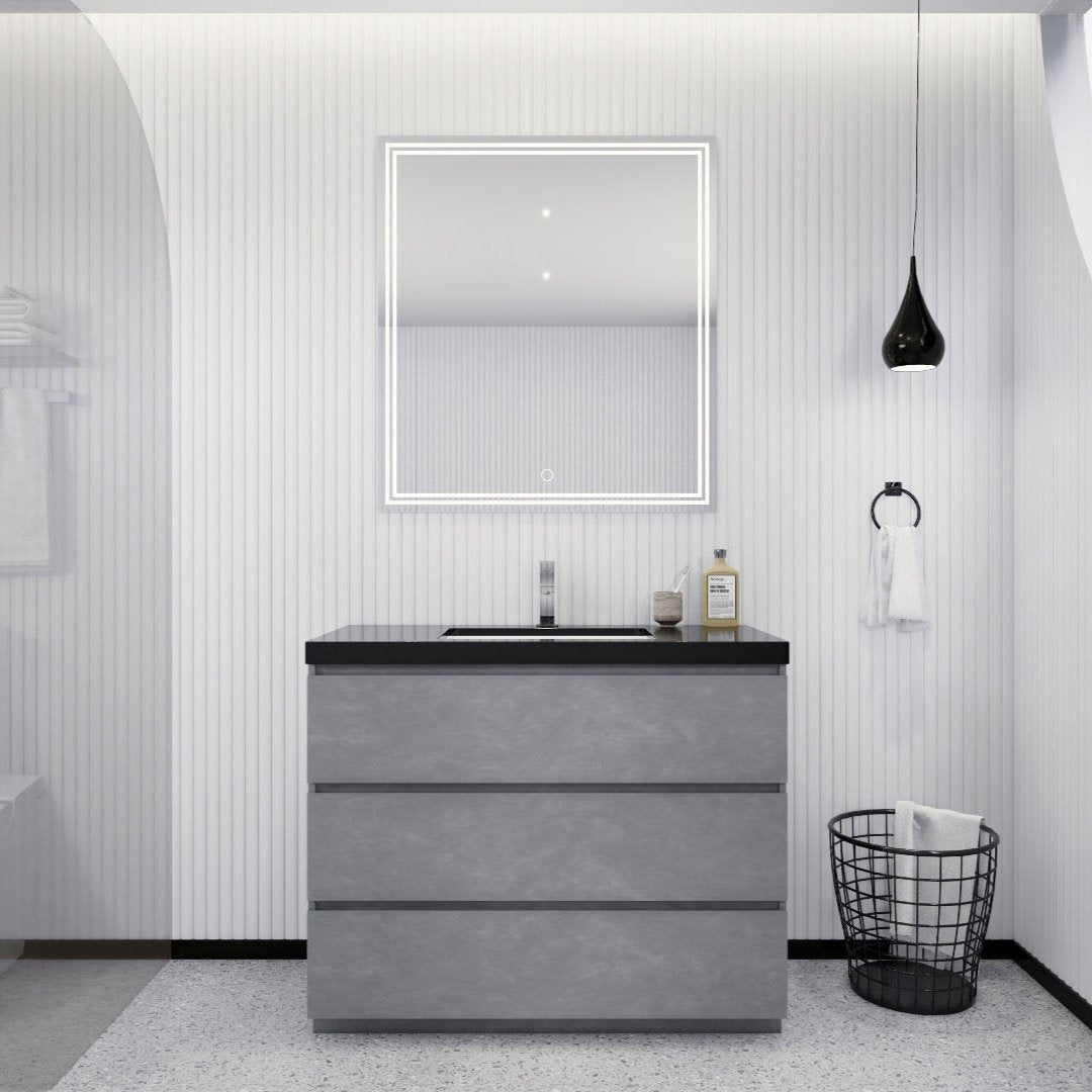 Stanley 42" Freestanding Bathroom Vanity with Reinforced Acrylic Integrated Sink Top