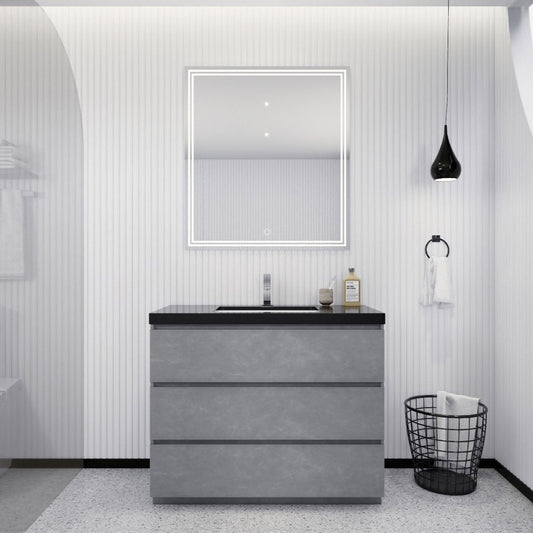 Stanley 42" Freestanding Bathroom Vanity with Reinforced Acrylic Integrated Sink Top