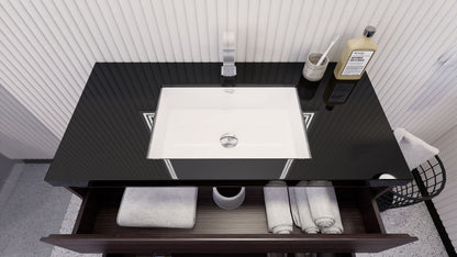 Stanley 42" Freestanding Bathroom Vanity with Reinforced Acrylic Integrated Sink Top