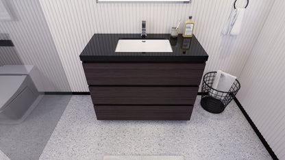 Stanley 42" Freestanding Bathroom Vanity with Reinforced Acrylic Integrated Sink Top