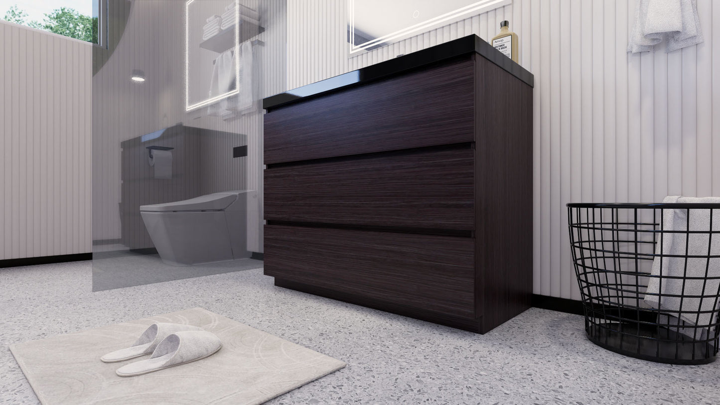 Stanley 42" Freestanding Bathroom Vanity with Reinforced Acrylic Integrated Sink Top