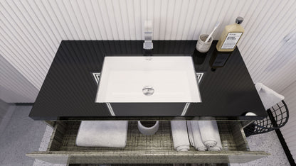 Stanley 42" Freestanding Bathroom Vanity with Reinforced Acrylic Integrated Sink Top