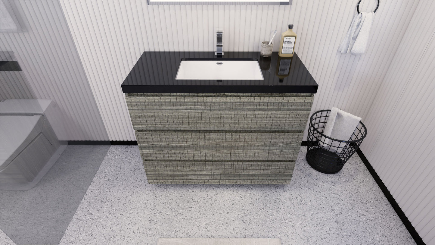 Stanley 42" Freestanding Bathroom Vanity with Reinforced Acrylic Integrated Sink Top
